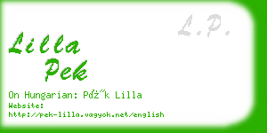 lilla pek business card